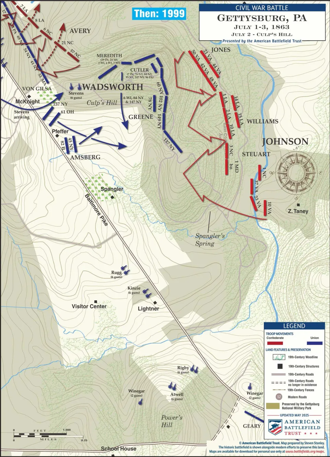 Gettysburg | Culp's Hill | July 2, 1863 | 1999 Properties