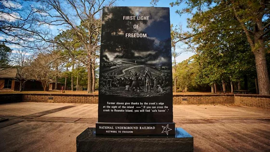 The First Light of Freedom Memorial on Roanoke Island/ Fort Raleigh National Historic Site