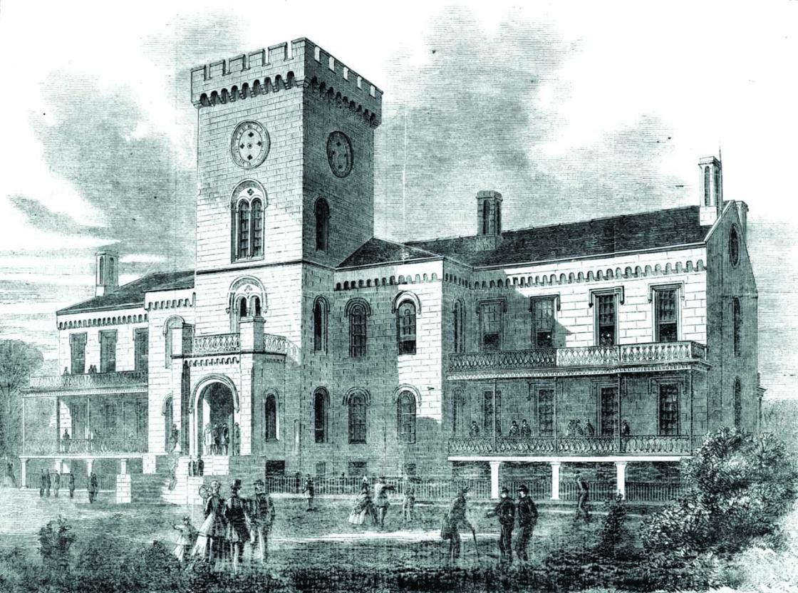 An illustration of the the Washington Military Asylum, Washington, D.C.