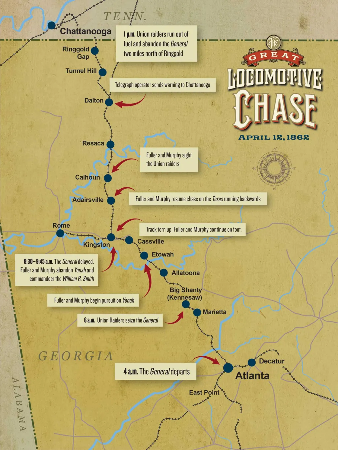 The Great Locomotive Chase | April 12, 1862