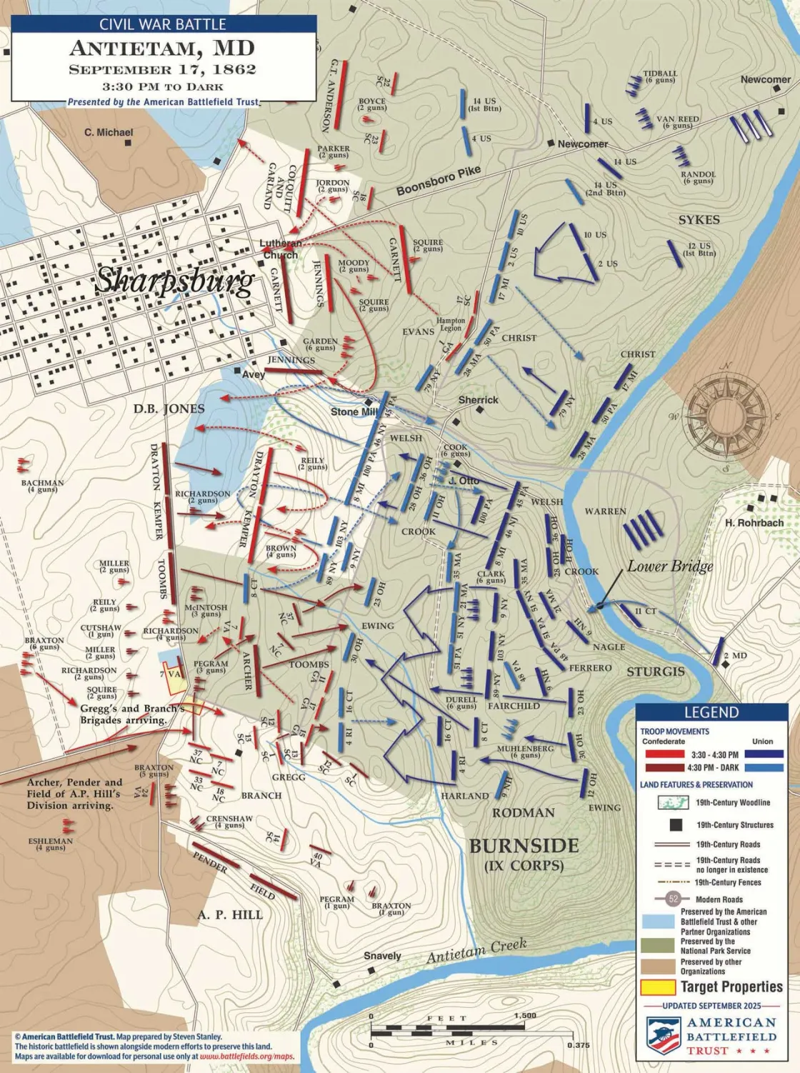 Antietam | Burnside's Bridge | Sep 17, 1862 | 3:30 pm - Dark