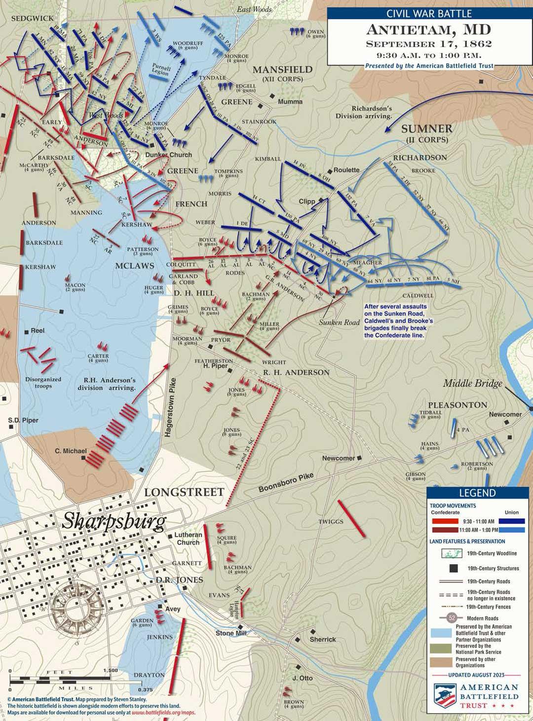 Antietam | Sunken Road | Sep 17, 1862 | 9:30 am - 1:00 pm