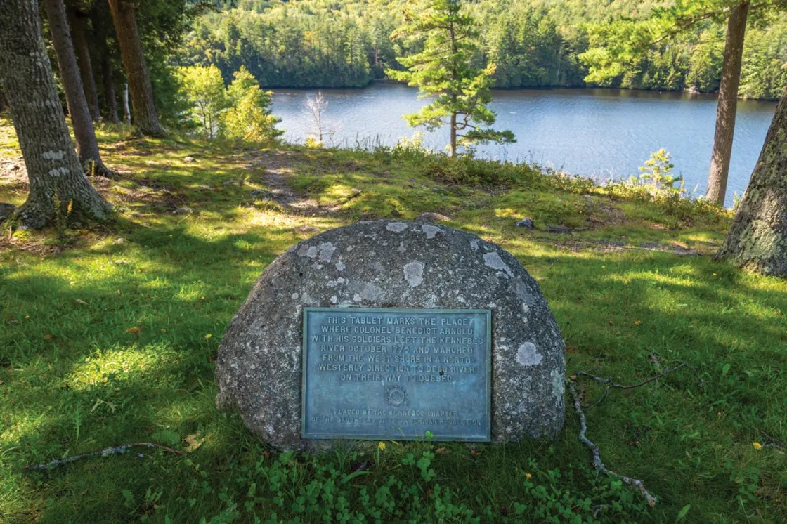 Arnold Trail marker, Bingham, Me.