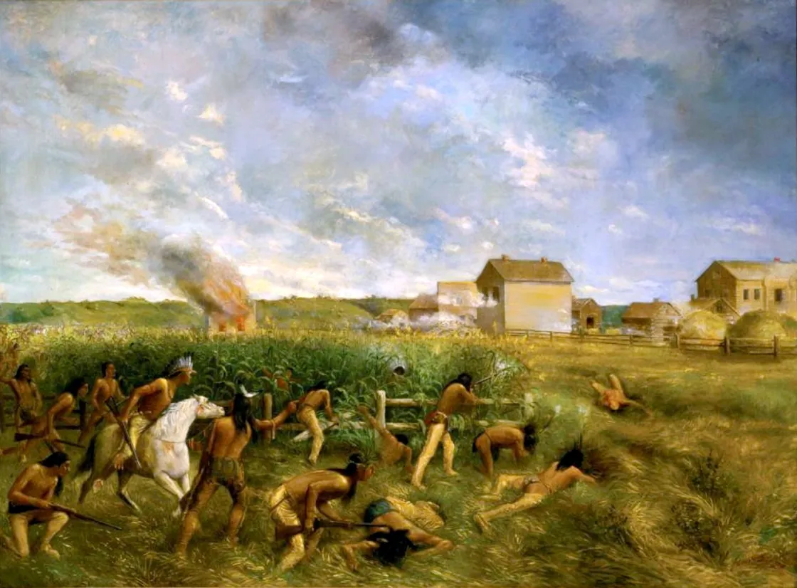 Attack on New Ulm by Anton Gag, 1904