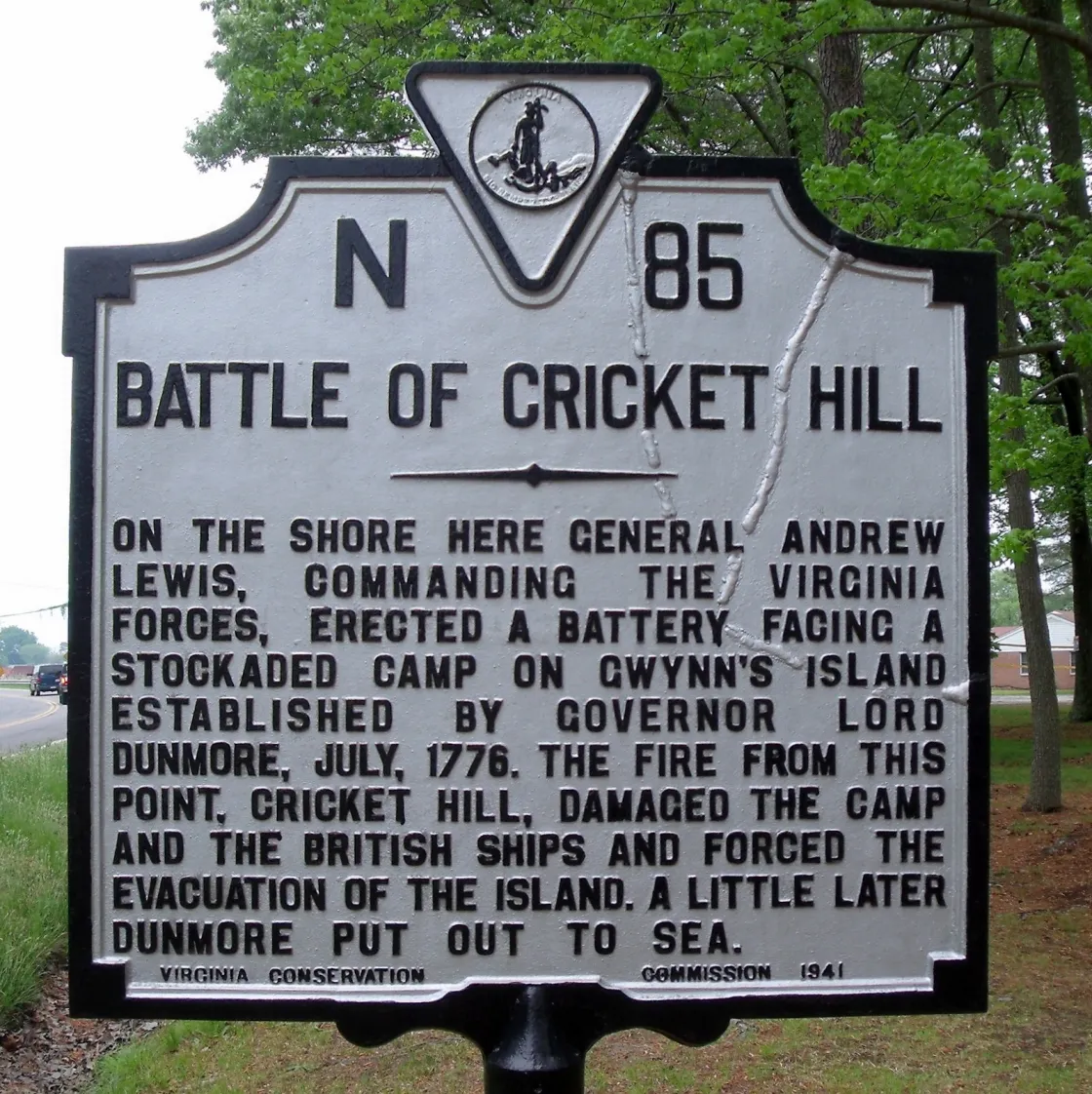 Battle of Cricket Hill Historical Marker