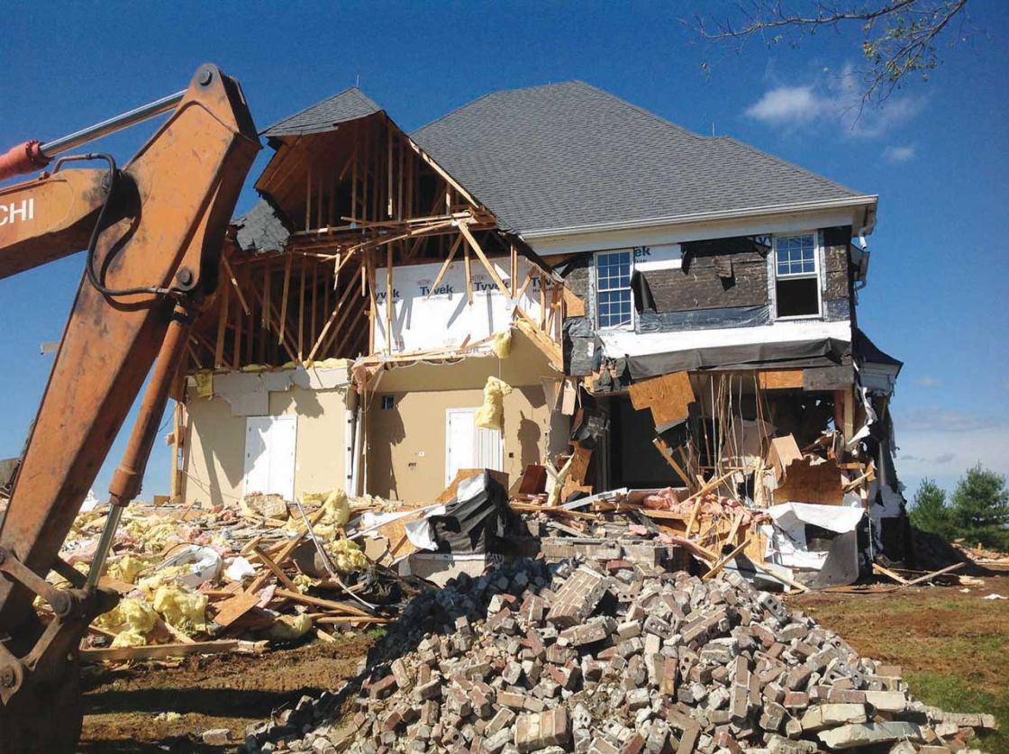 Fleetwood Hill demolition in 2014