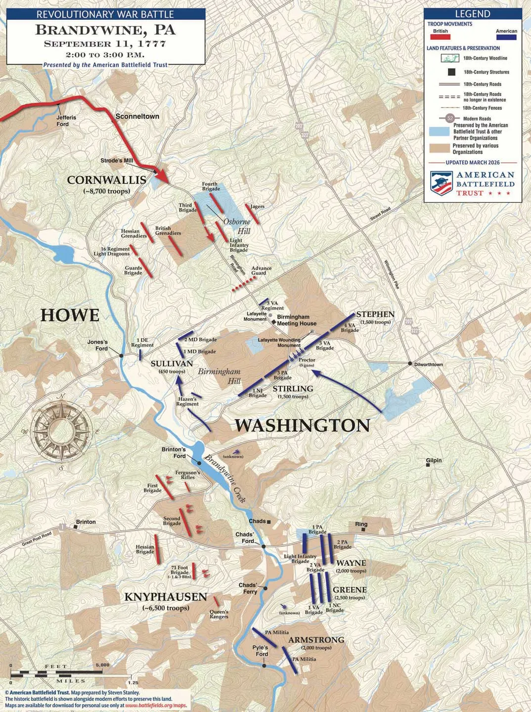Brandywine | Sep 11, 1777 | 2:00 to 3:30 pm