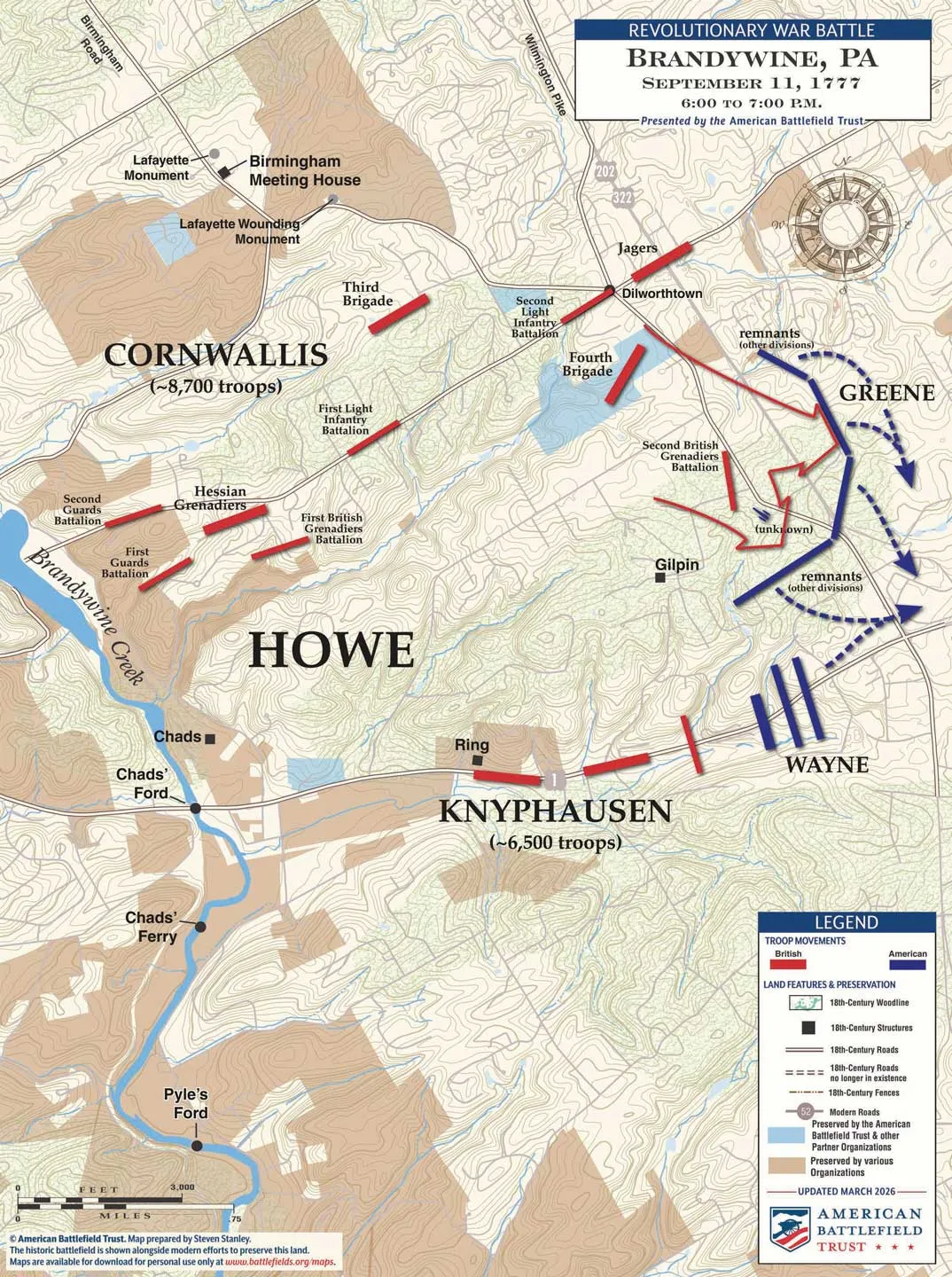 Brandywine | Sep 11, 1777 | 6:00 - 7:00 pm