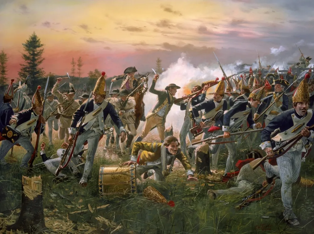 Patriot forces overwhelm Hessian units at Breymann's Redoubt