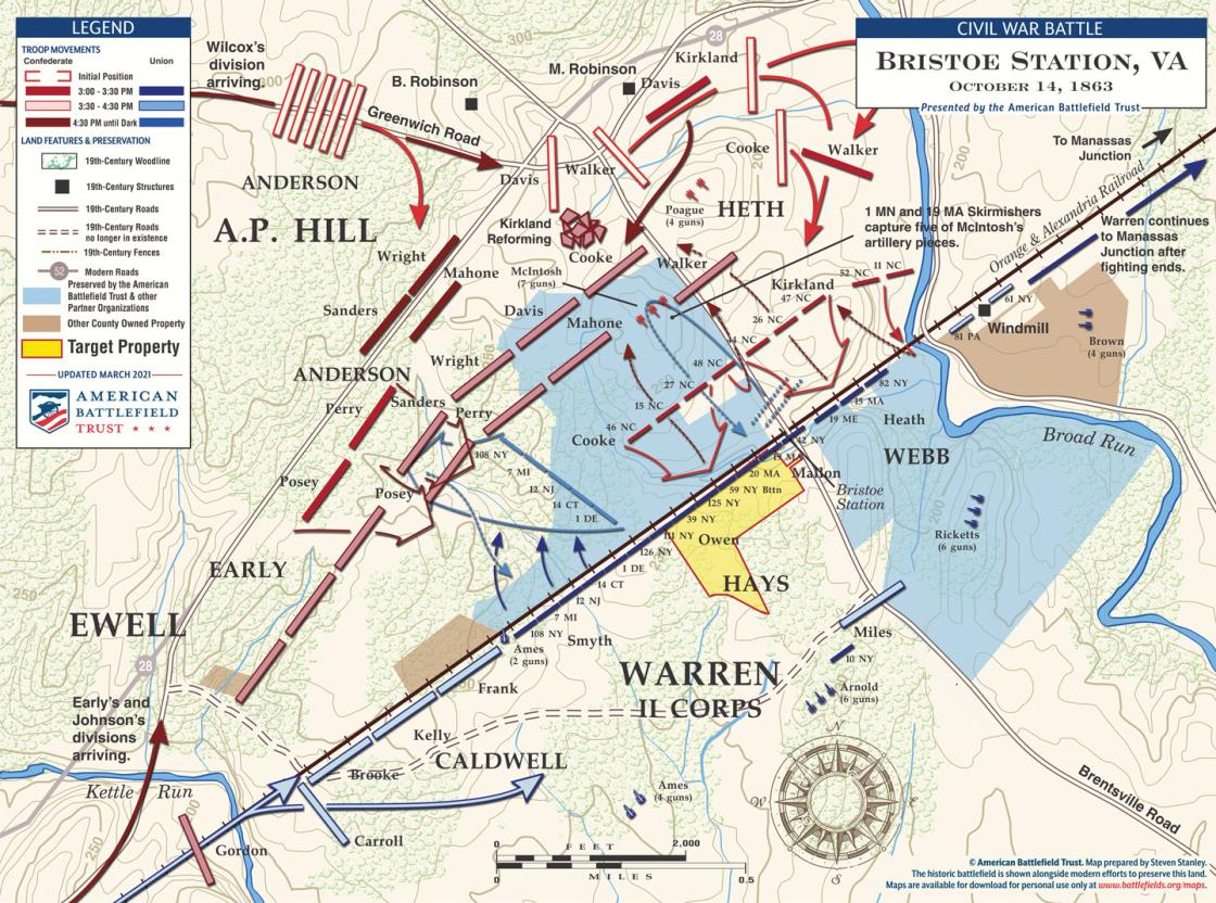 Bristoe Station | Oct 14, 1863 Battle Map