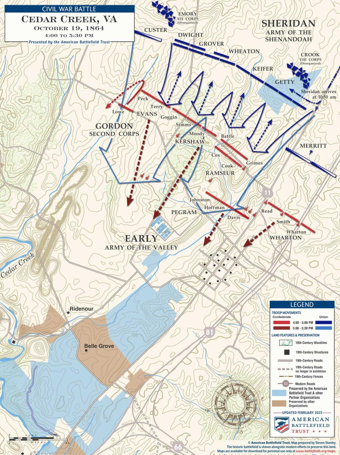 Cedar Creek | The Federal Counterattack | Oct 19, 1864 | 4:00 - 5:30 pm (February 2023)