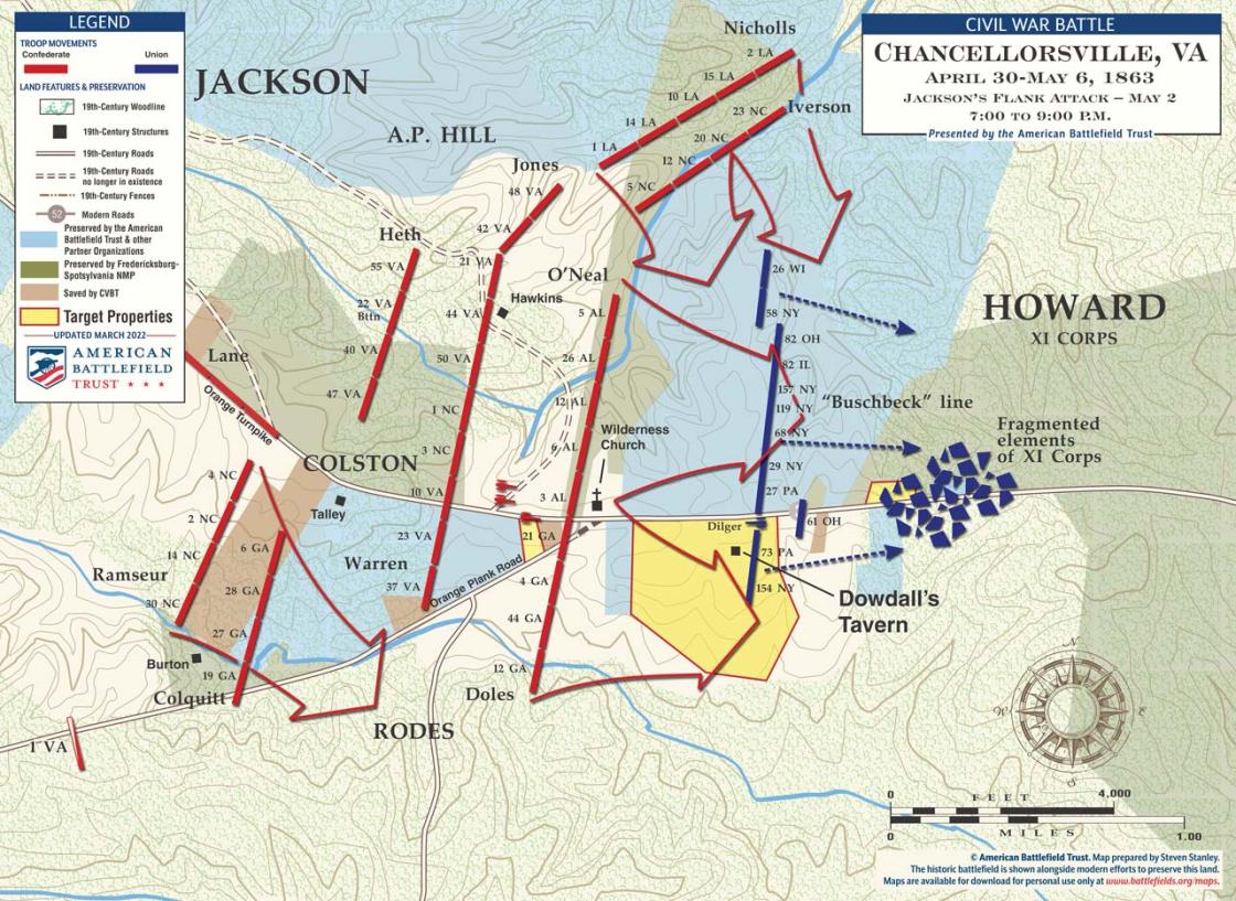 Chancellorsville | Jackson’s Flank Attack | May 2, 1863 | 7-9 pm