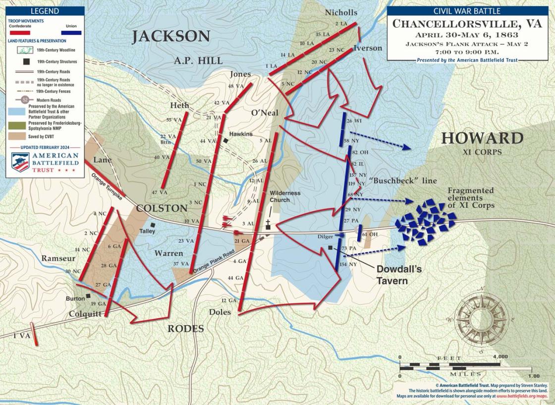 Chancellorsville | Jackson’s Flank Attack | May 2, 1863 | 7-9 pm