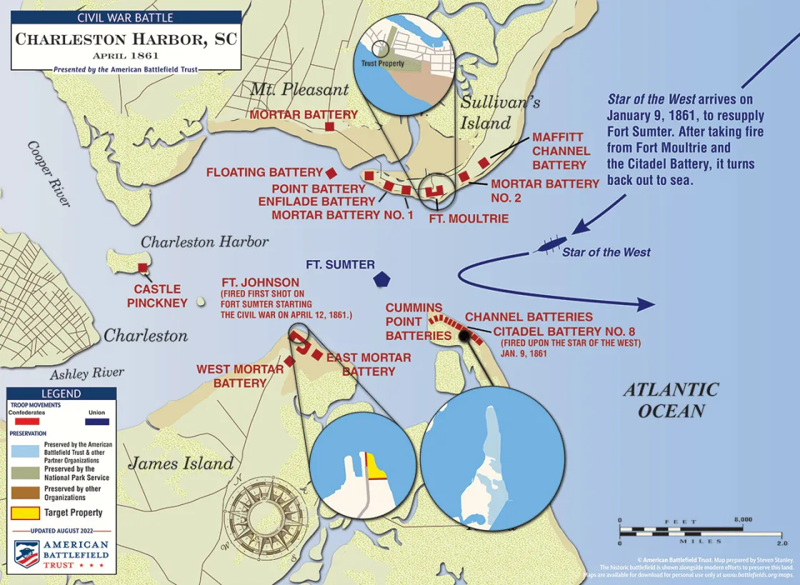 Charleston Harbor Defenses | Apr 1861 (August 2022)