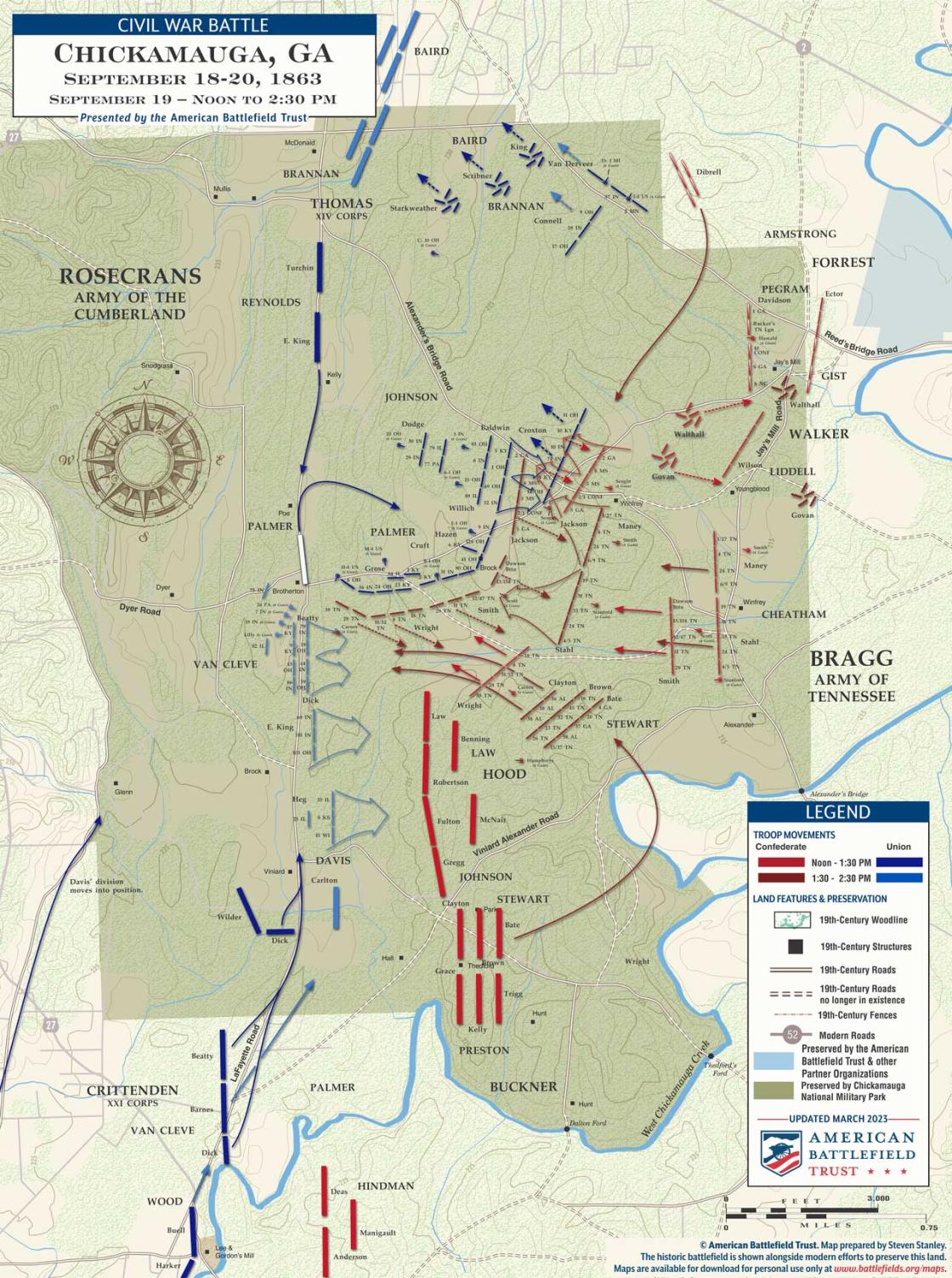 Chickamauga | Sept 19, 1863 | Noon - 2:30 pm (March 2023)