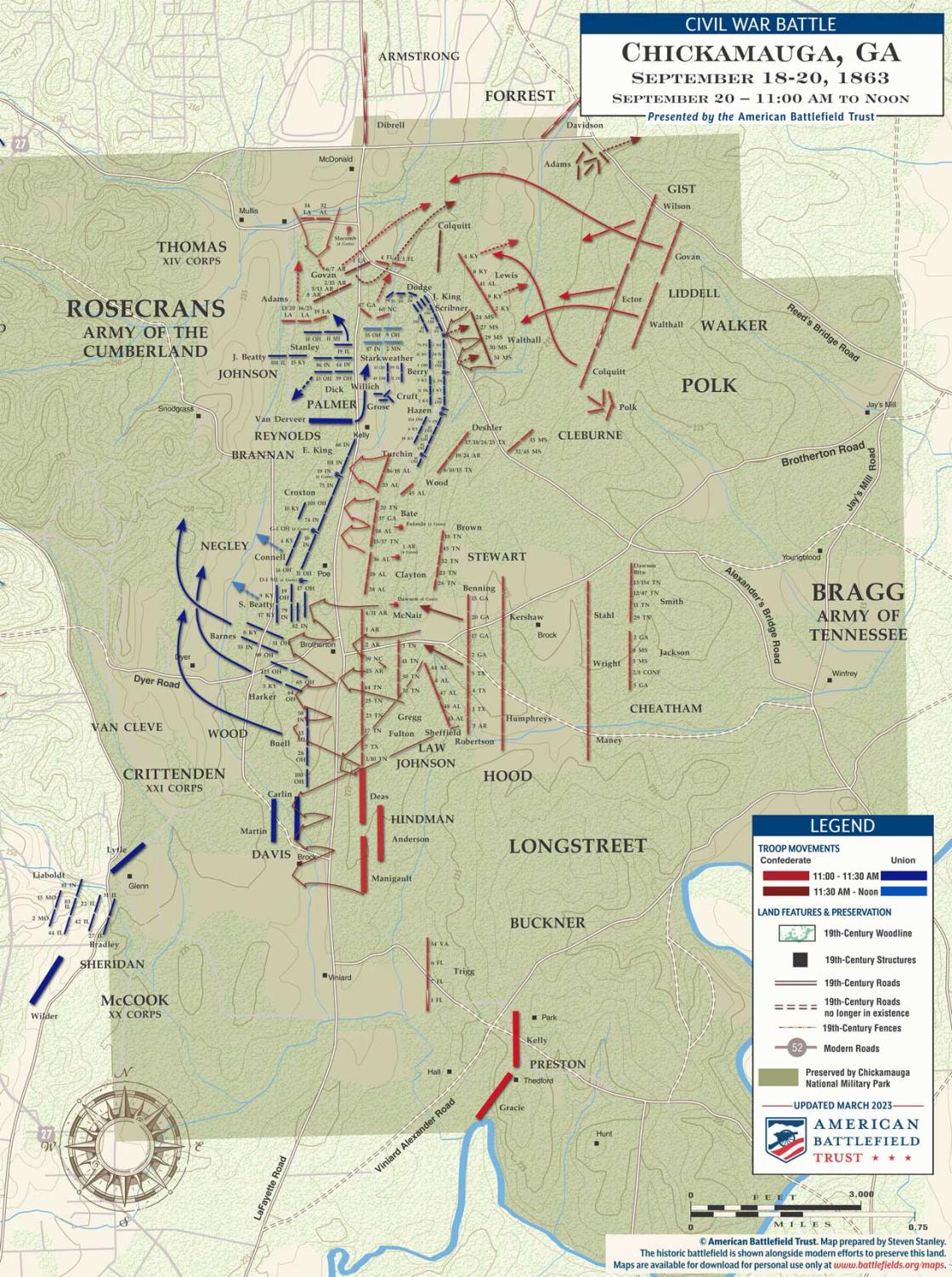 Chickamauga | Sept 20, 1863 | 11 am - Noon (March 2023)