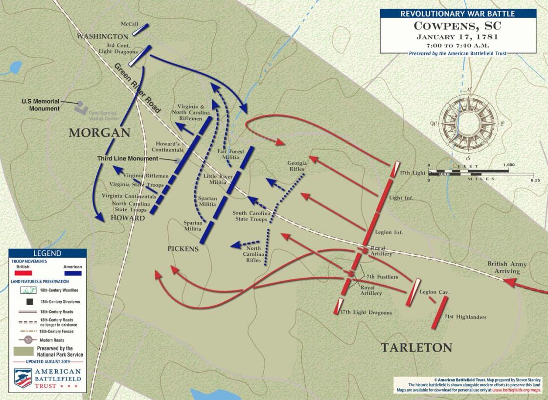 Cowpens | Jan 17, 1781 | 7:00 - 7:40 am (November 2020)