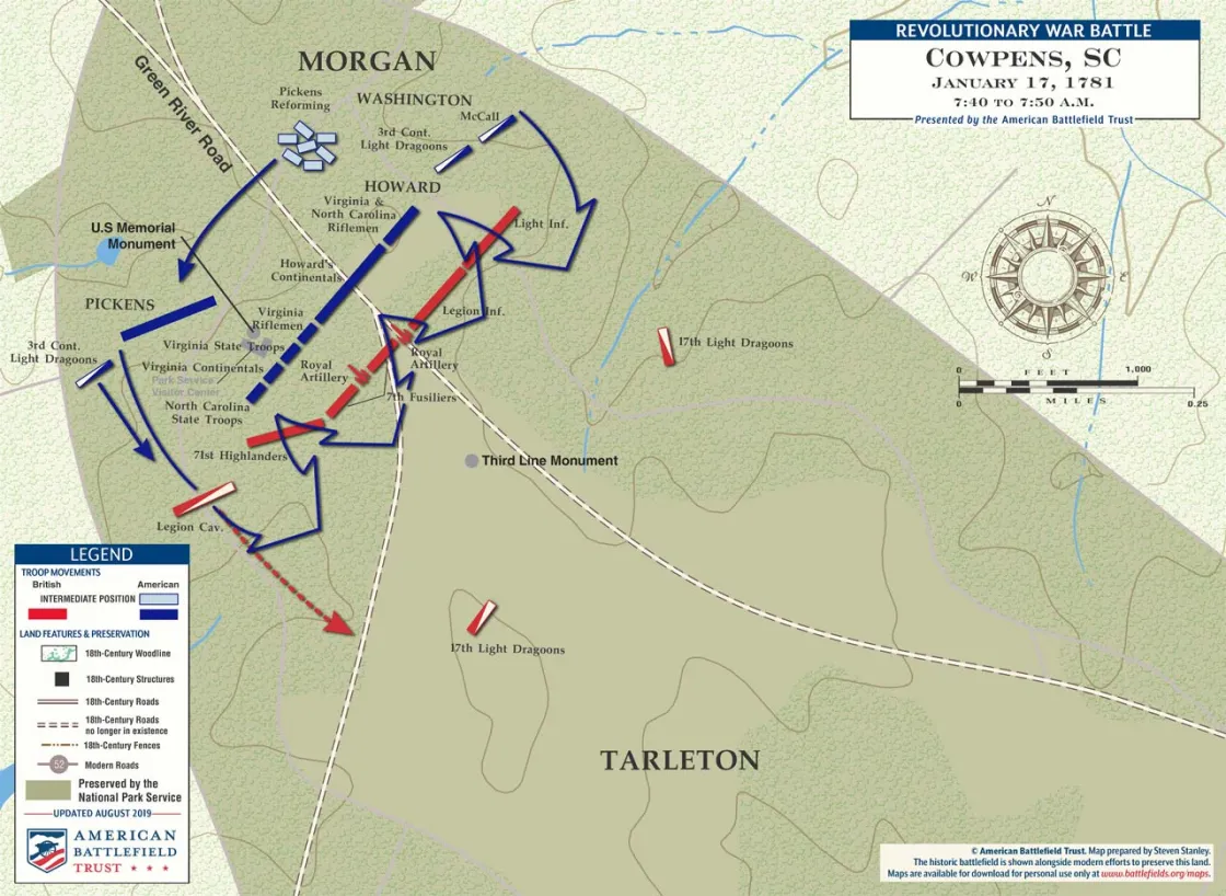 Cowpens | Jan 17, 1781 | 7:40 - 7:50 am (November 2020)