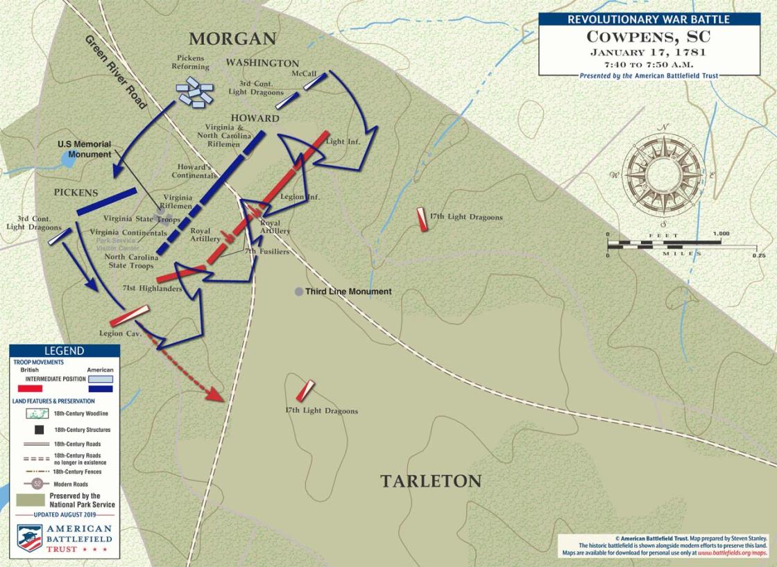 Cowpens | Jan 17, 1781 |  7:40 - 7:50 am (November 2020)