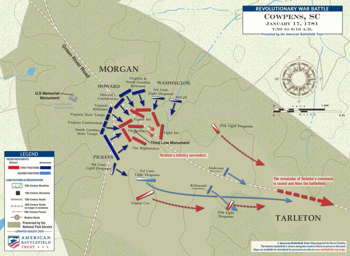 Cowpens | Jan 17, 1781 | 7:50 - 8:10 am (November 2020)