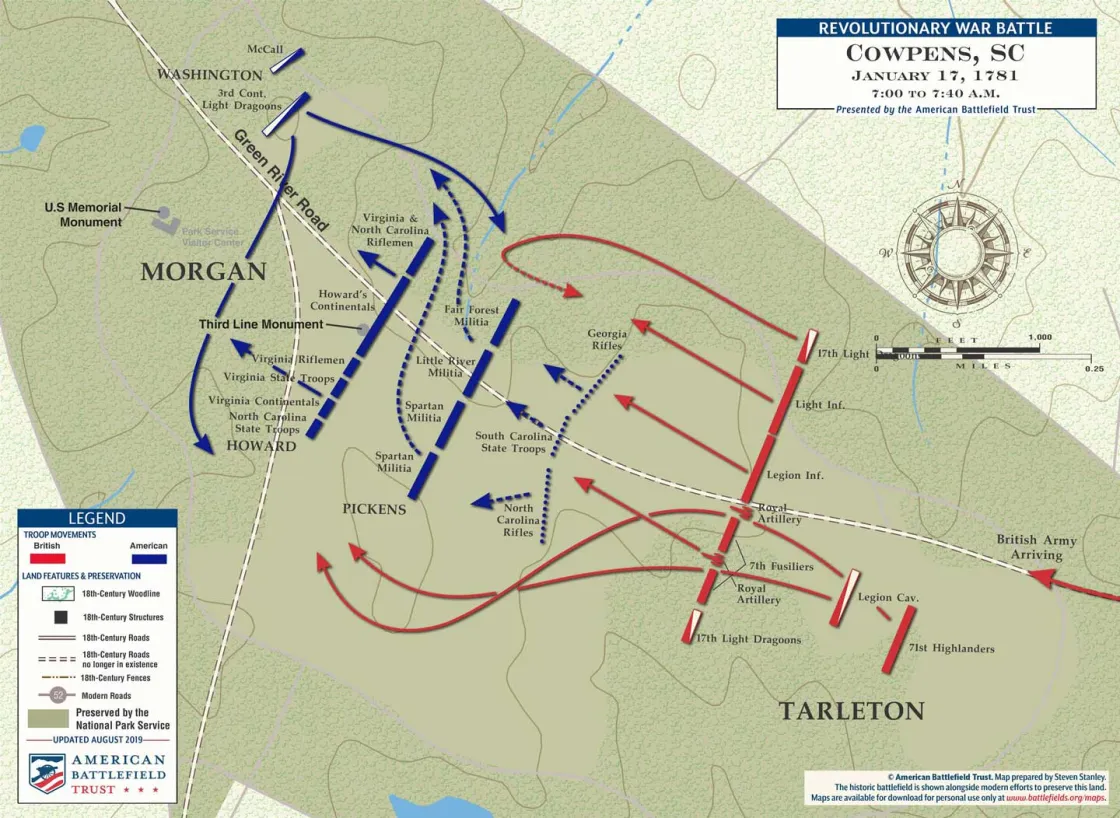 Cowpens | Jan 17, 1781 | 7:00 - 7:40 am