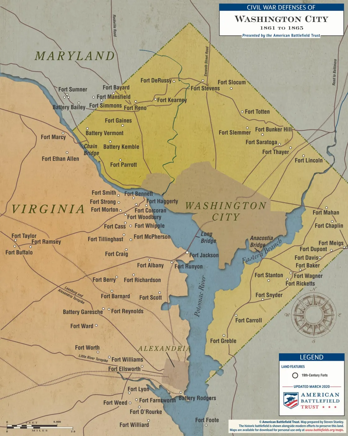 Washington City: Defenses Surrounding the City (March 2020)