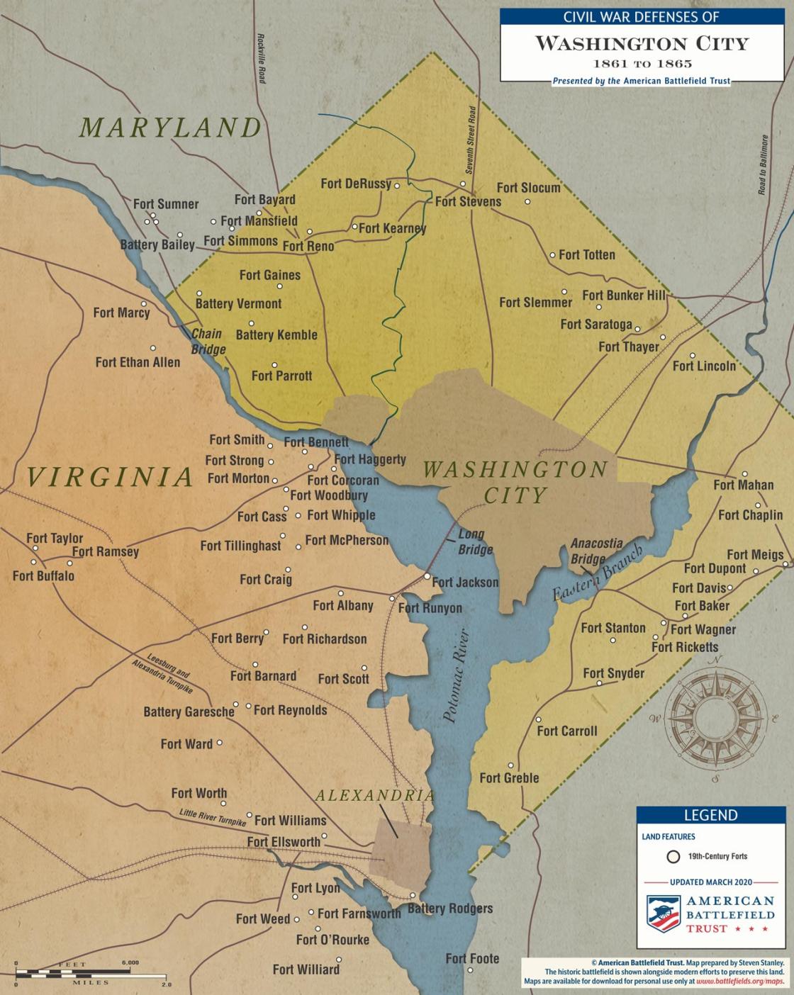 Washington City: Defenses Surrounding the City (March 2020)