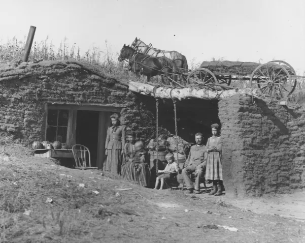 Dugout on the South Loup River, Custer County, Nebraska, 1892