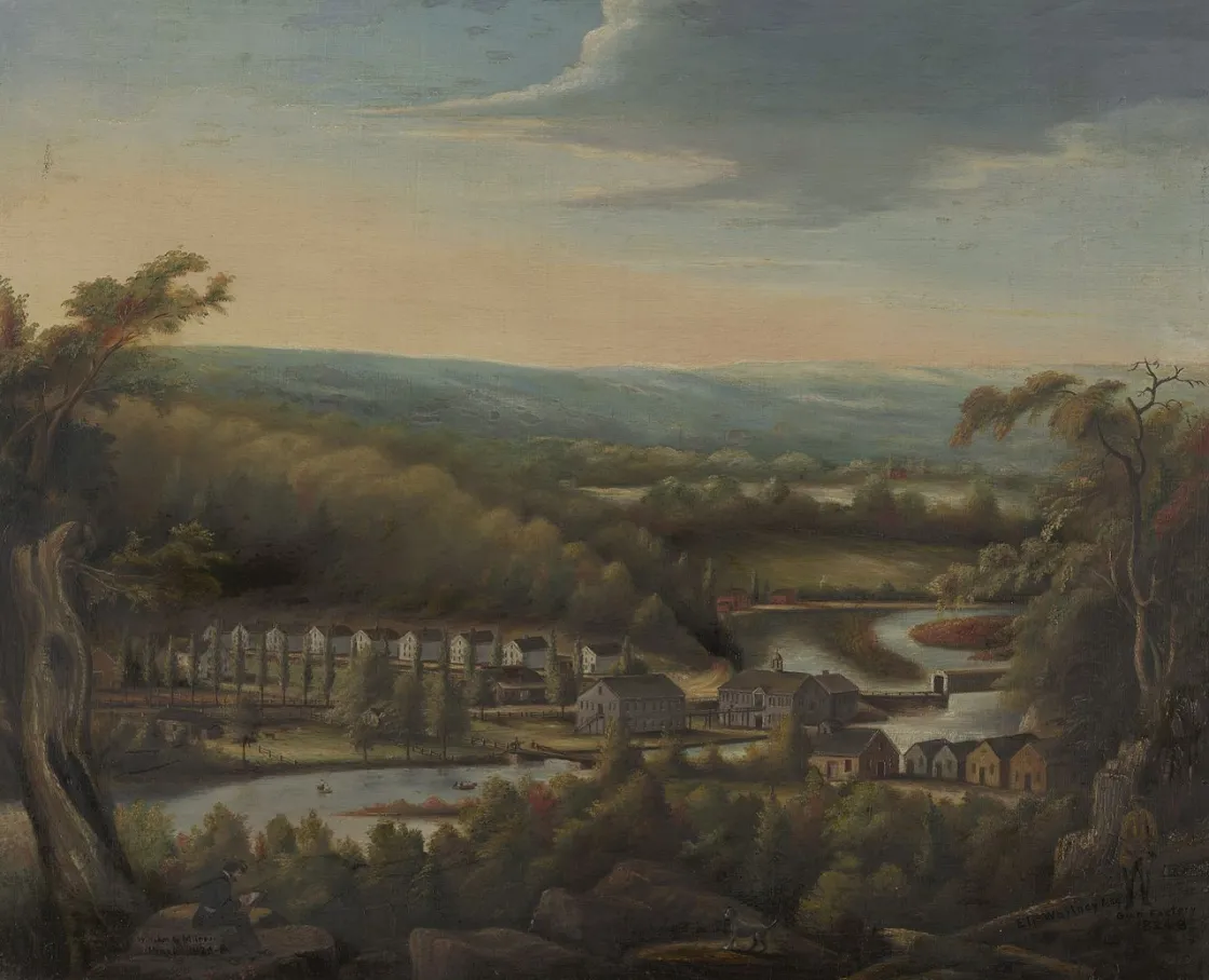 Eli Whitney's Gun Factory in Connecticut in 1827