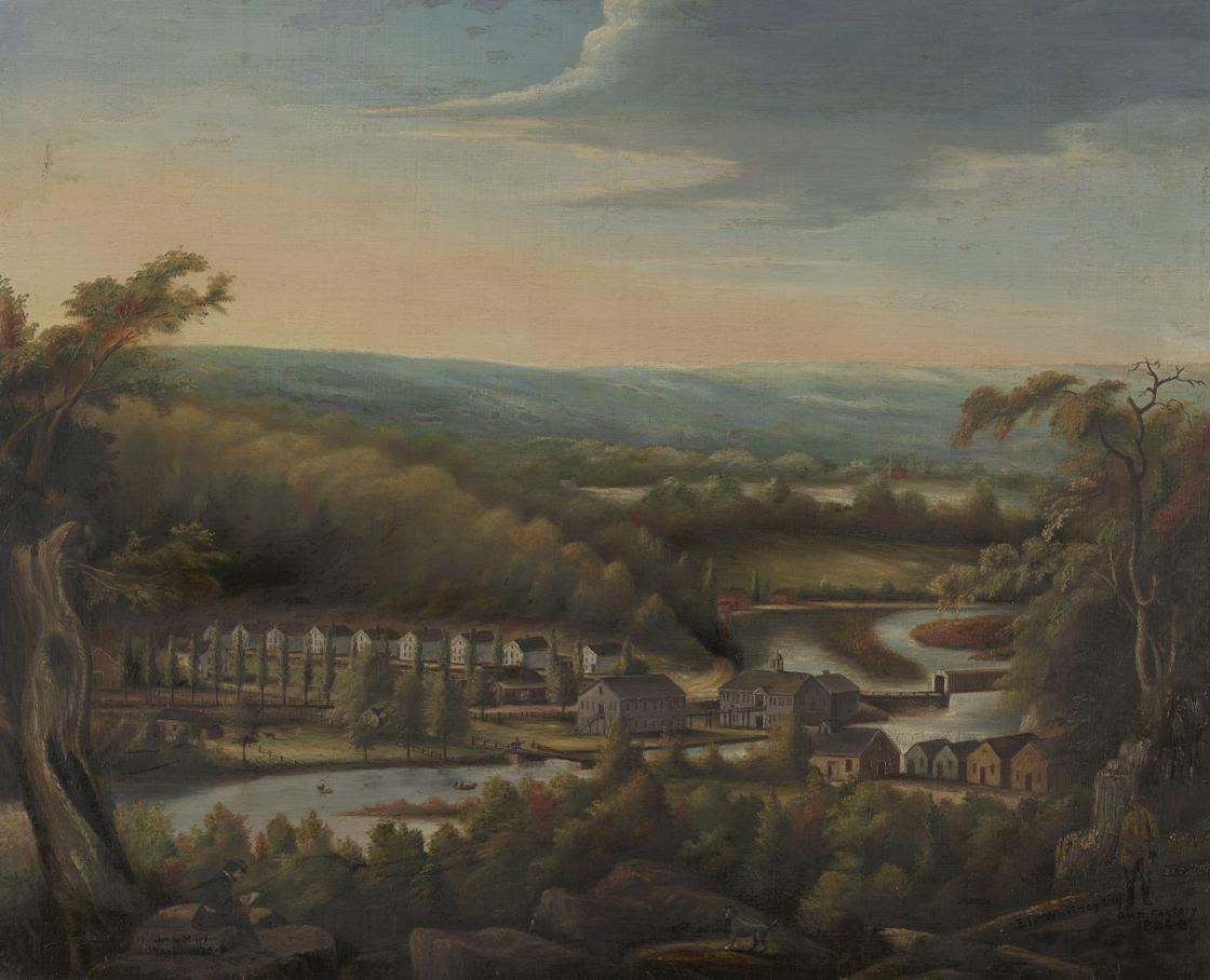 Eli Whitney's Gun Factory in Connecticut in 1827