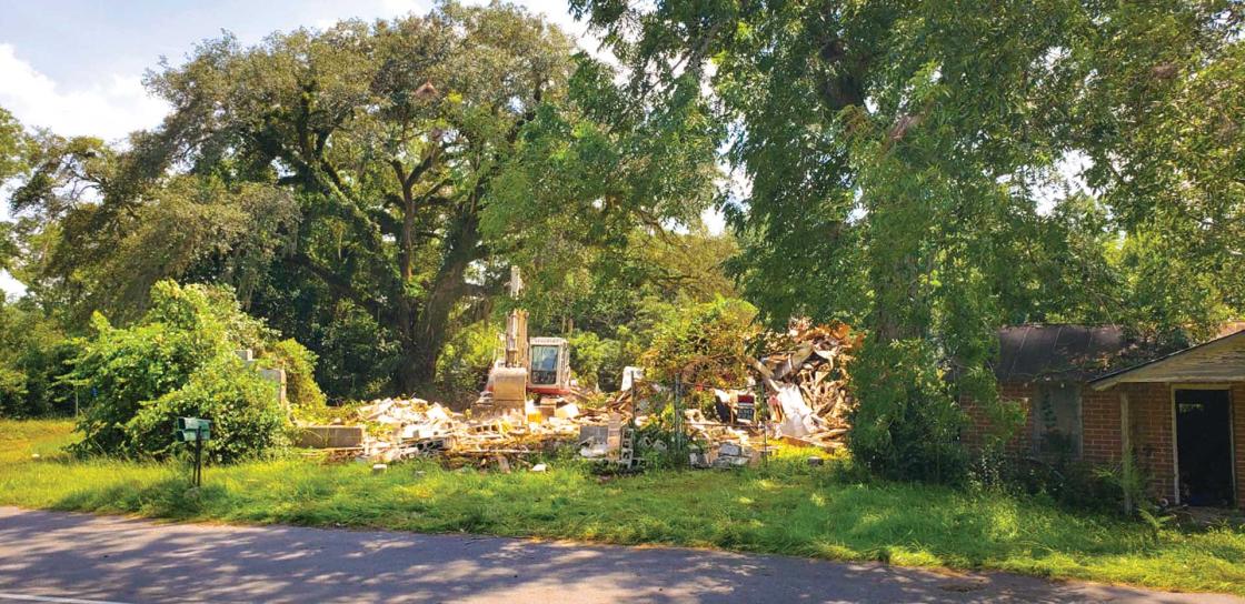 Demolition at Eutaw Springs Battlefield