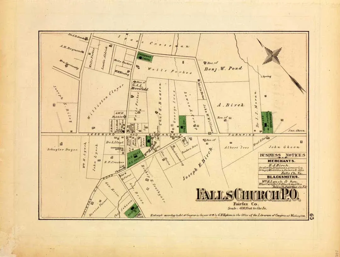 1878 Falls Church property map