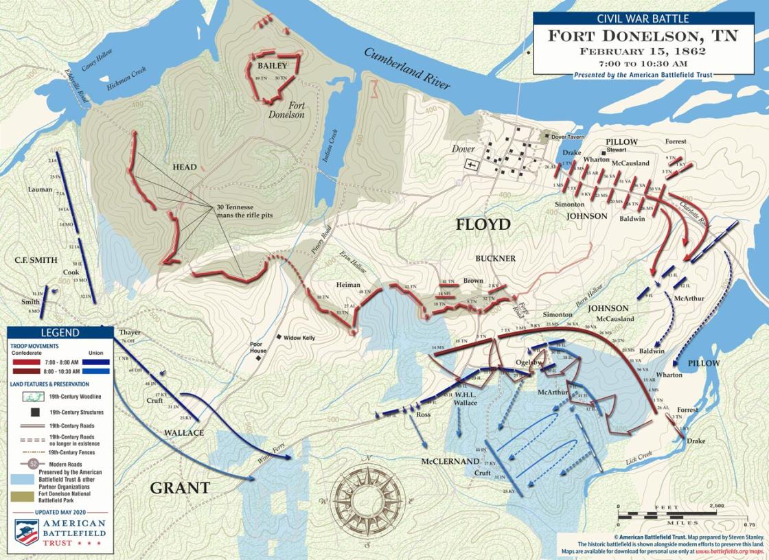 Fort Donelson | Feb 15, 1862 | 7 - 10:30 am (May 2020)