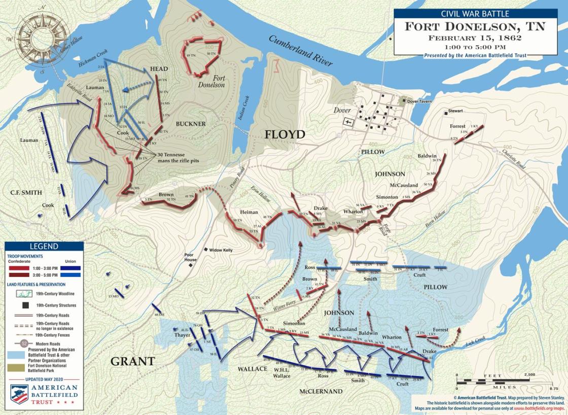 Fort Donelson | Feb 15, 1862 | 1 - 5 pm (May 2020)