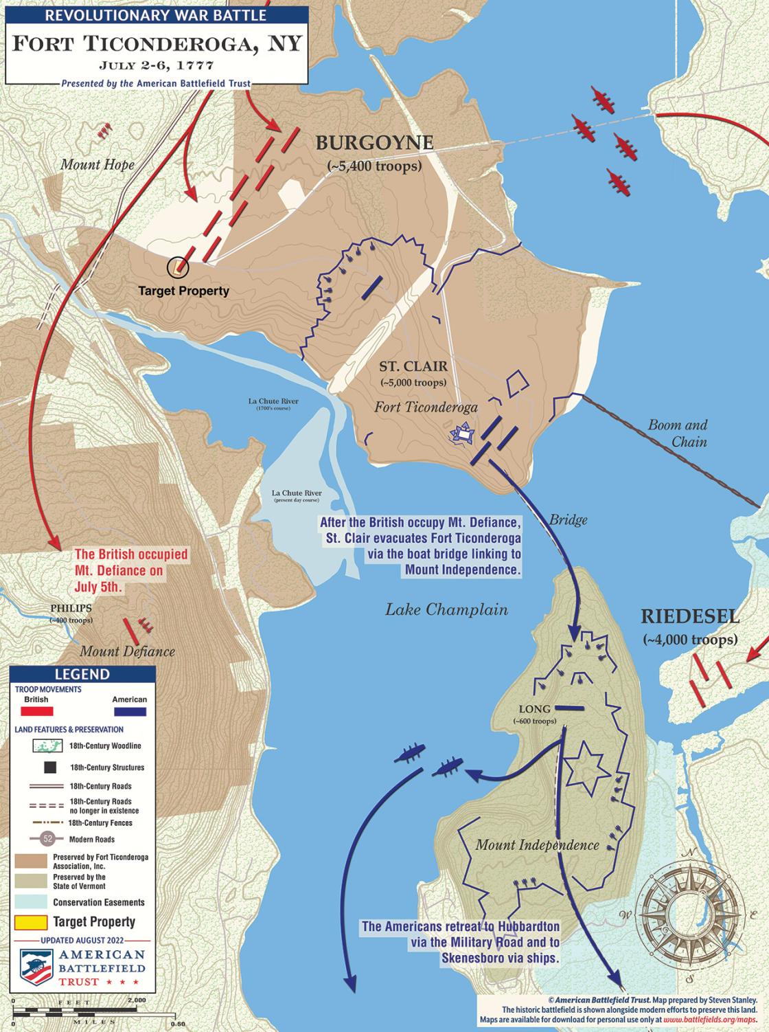 Fort Ticonderoga | July 2-6, 1777 (August 2022)