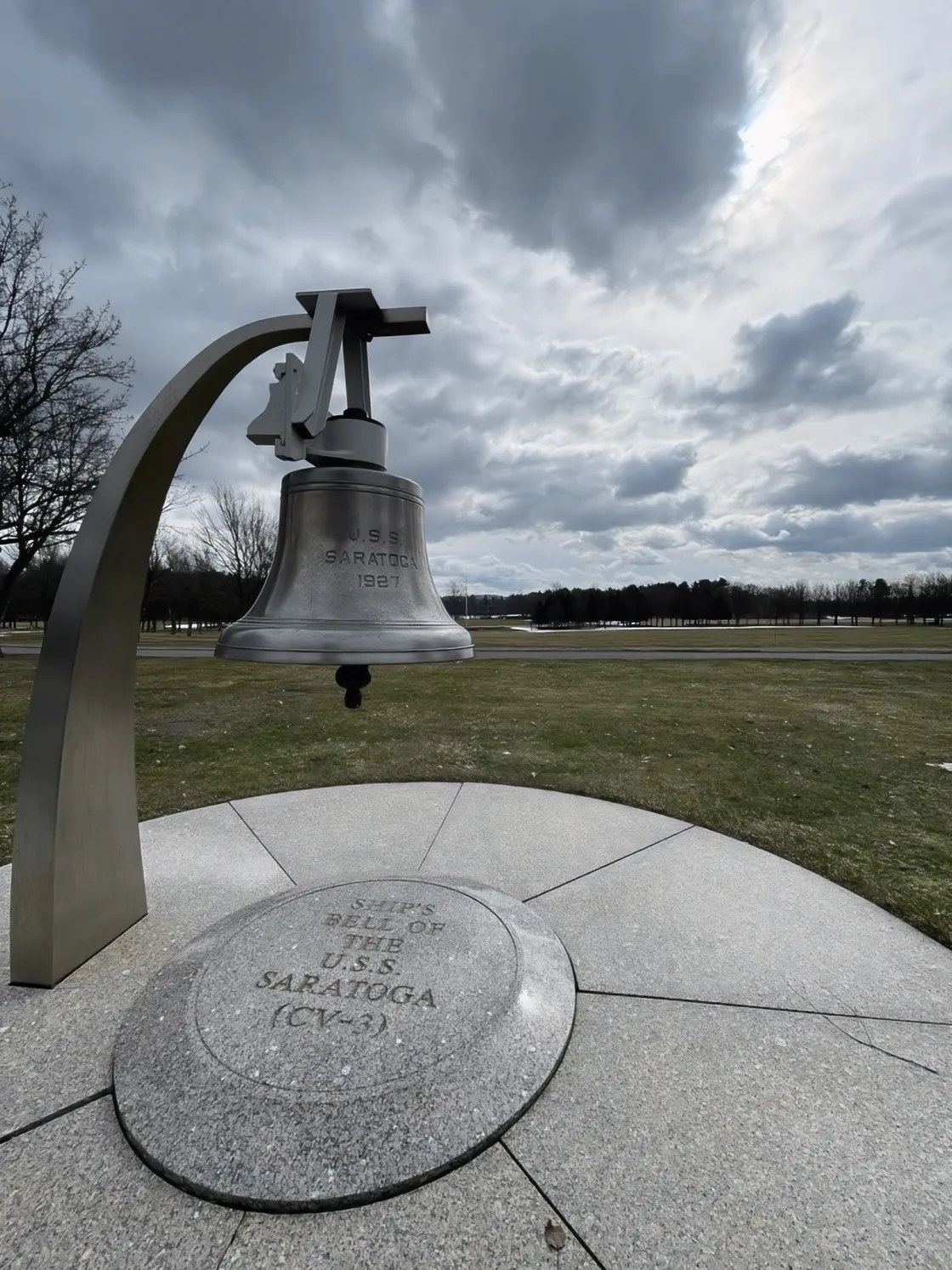 Ship's bell from the USS Saratoga at Gerald B.H. Solomon Saratoga National Cemetery