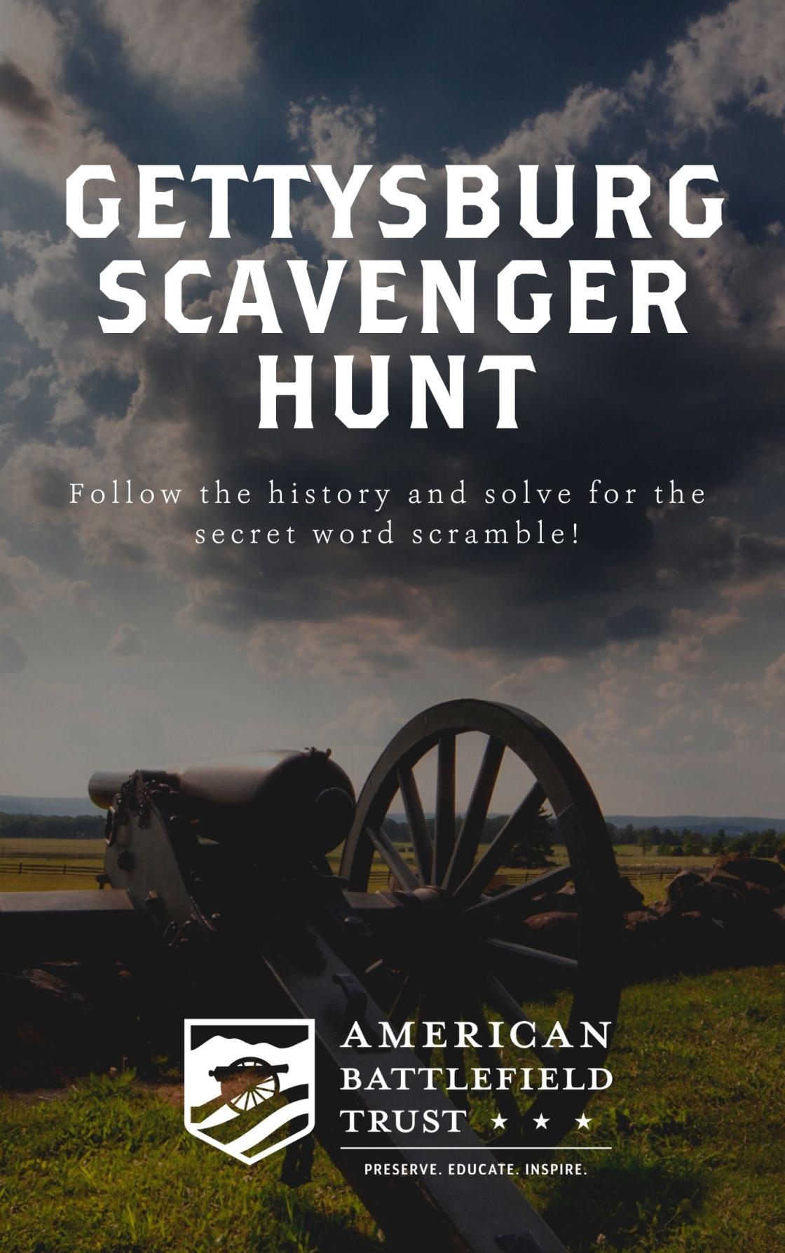 Gettysburg Audio Tour Scavenger Hunt Poster
