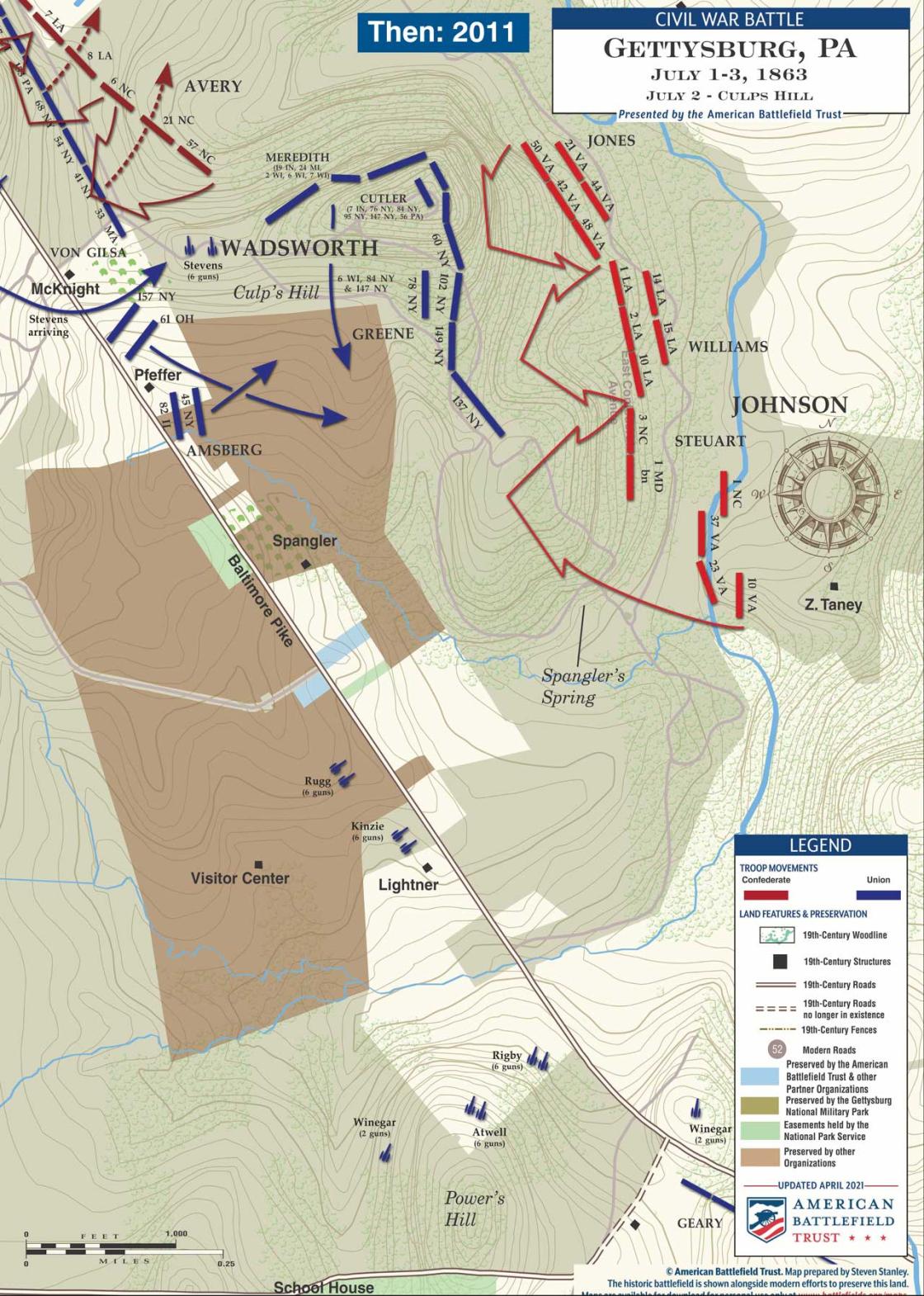Gettysburg | Culp's Hill | July 2, 1863 | 2011 Properties