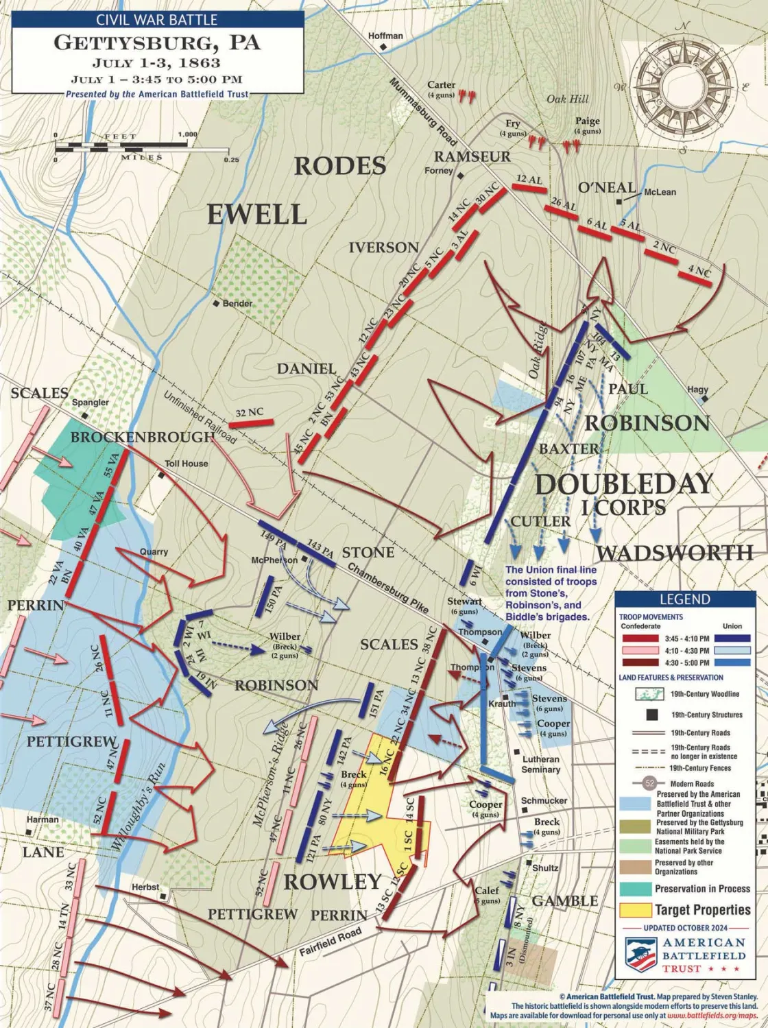 Maps Us Map Gettysburg 600x487