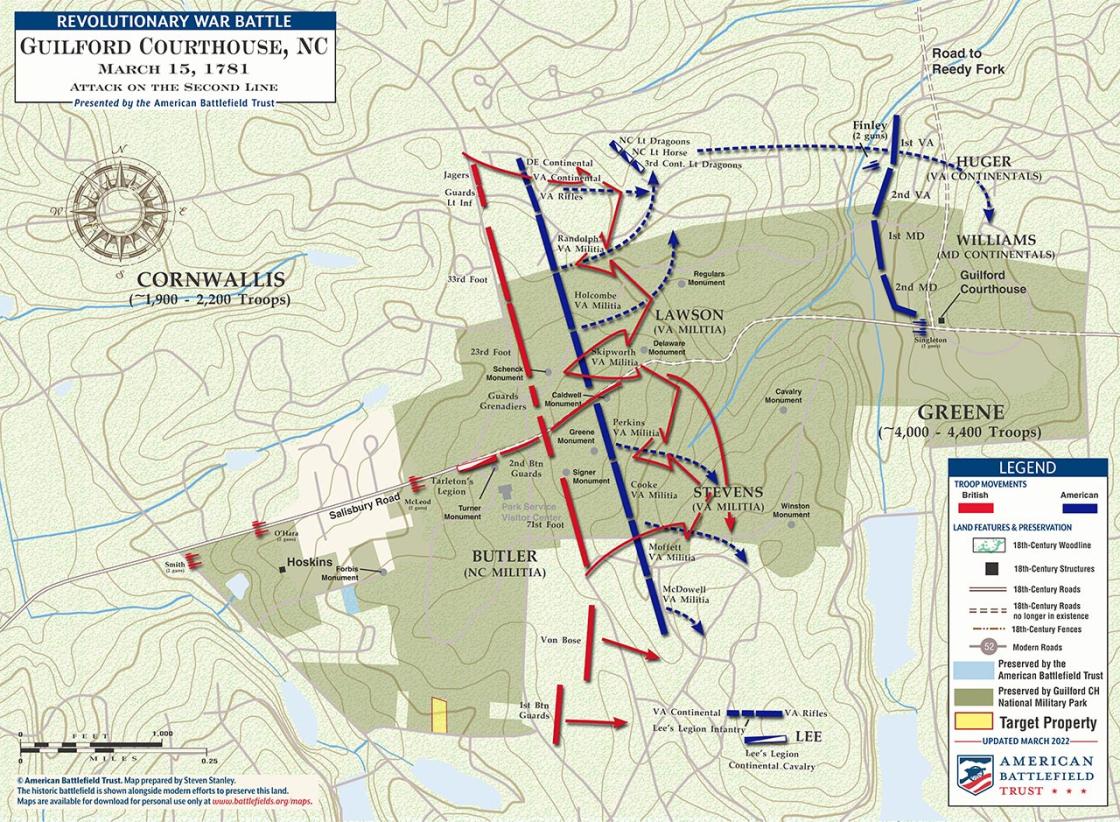 Guilford Courthouse | Second Line | Mar 15, 1781 (March 2022)