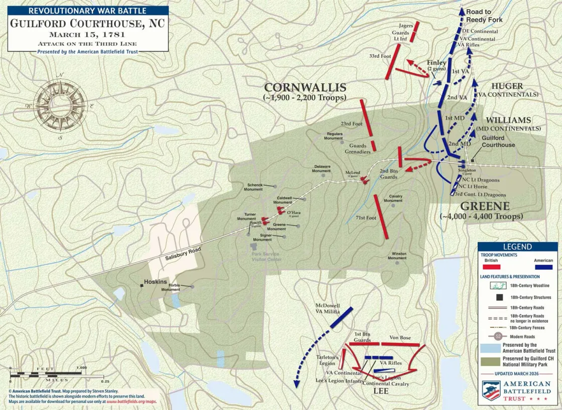 Guilford Courthouse | Mar 15, 1781 | Third Line