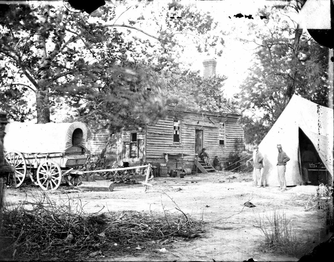 Field hospital at the Battle of Seven Pines/Fair Oaks, Va., 1862.