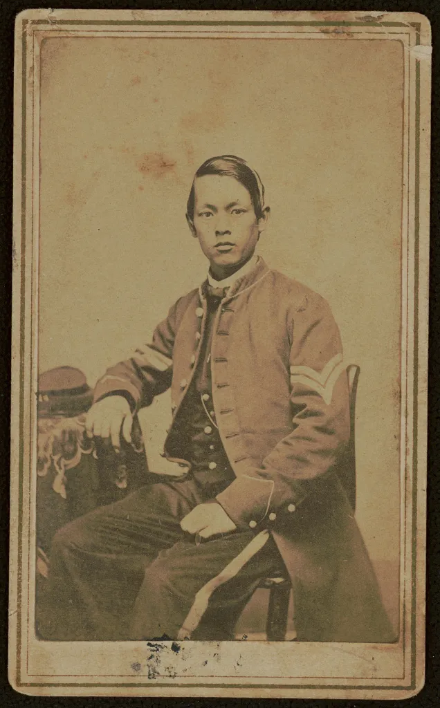 Portrait of Asian-American Corporal Joseph Pierce of the Union Army