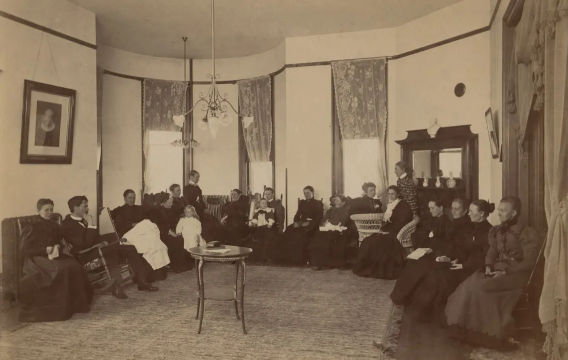 Ladies Aid Society meeting, Red Wing, MN, ca. 1870s