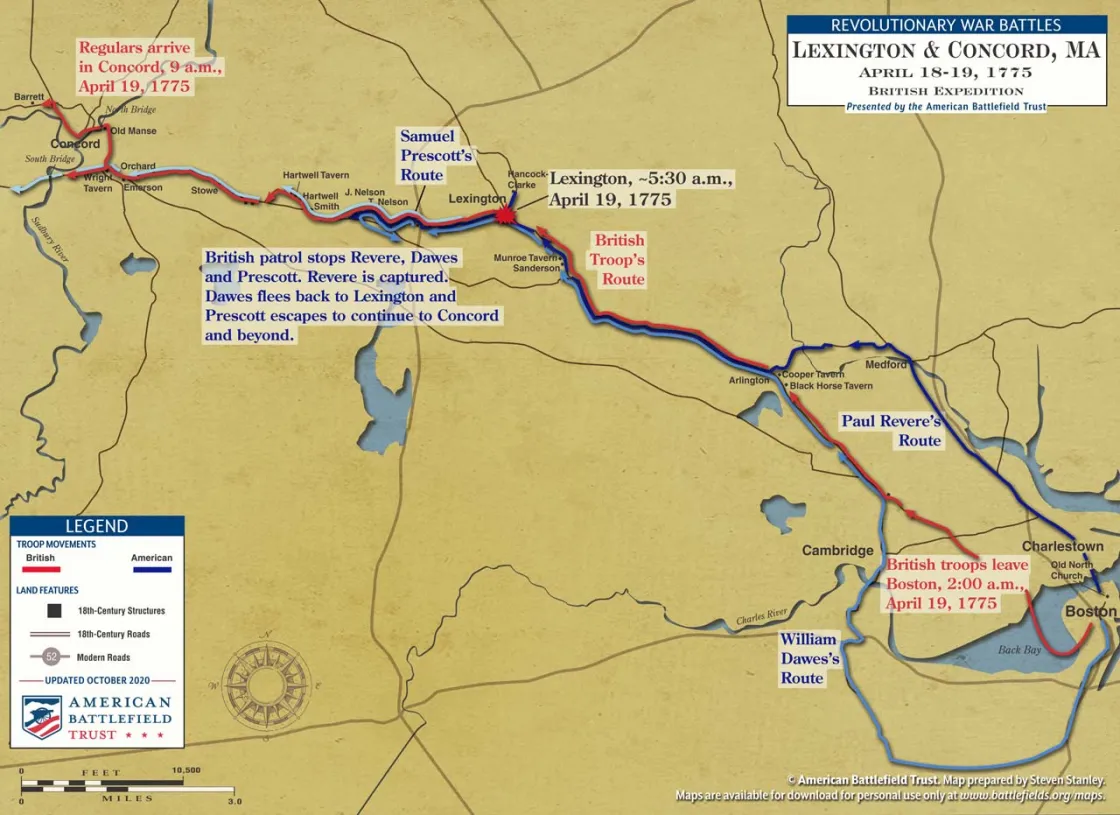 Lexington and Concord | British Expedition | Apr 18-19, 1775 (October 2020)
