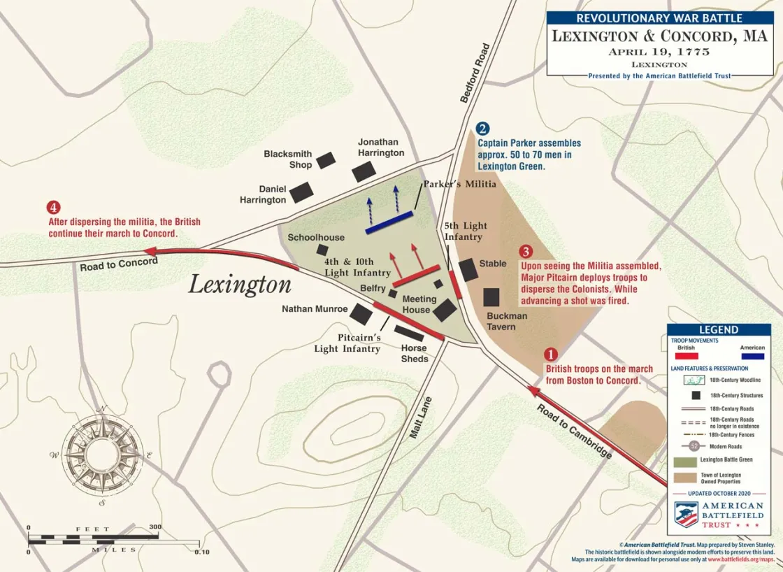 Lexington & Concord | Lexington | Apr 18-19, 1775