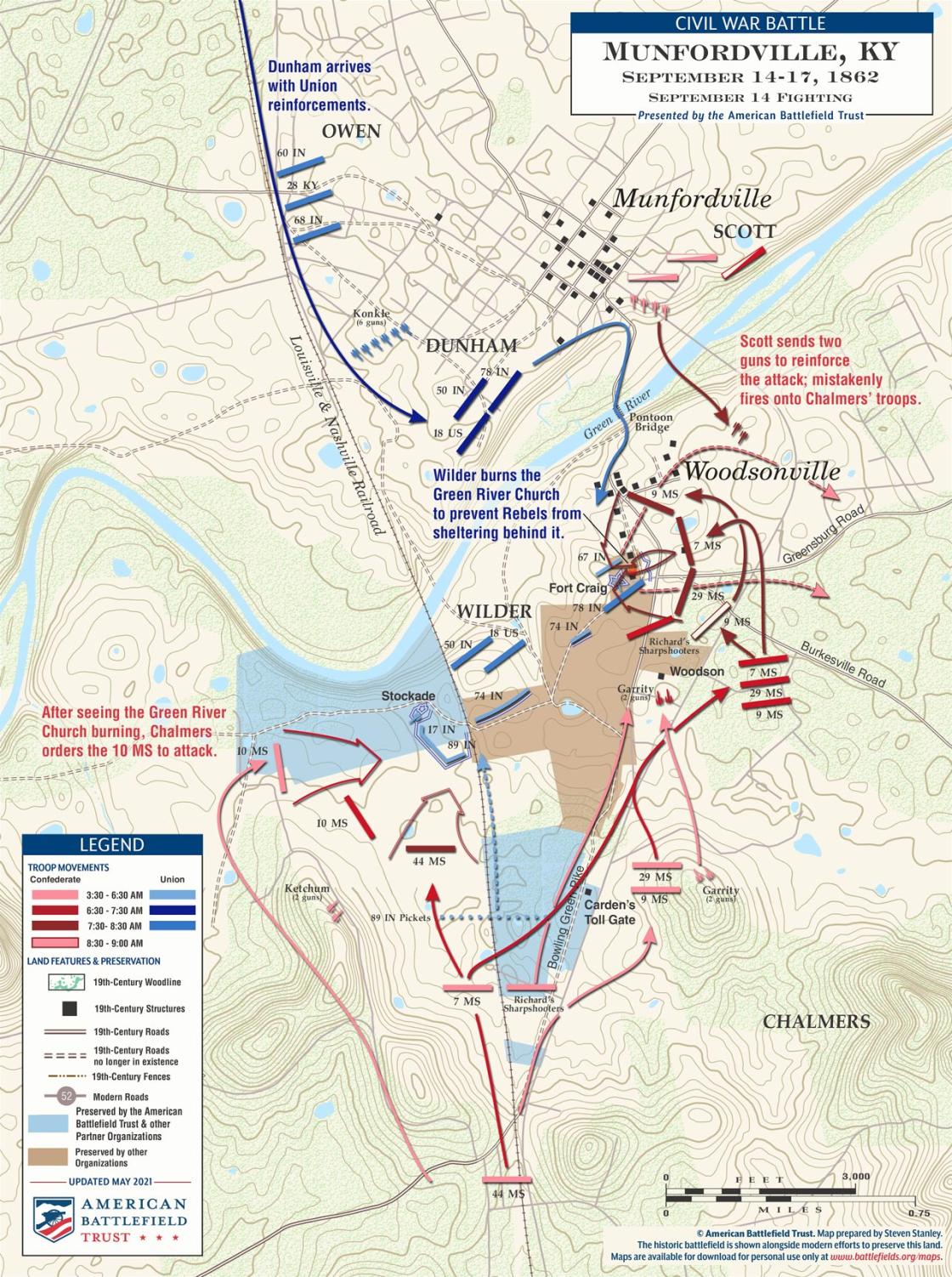 Munfordville | Sept 14, 1862 Battle Map