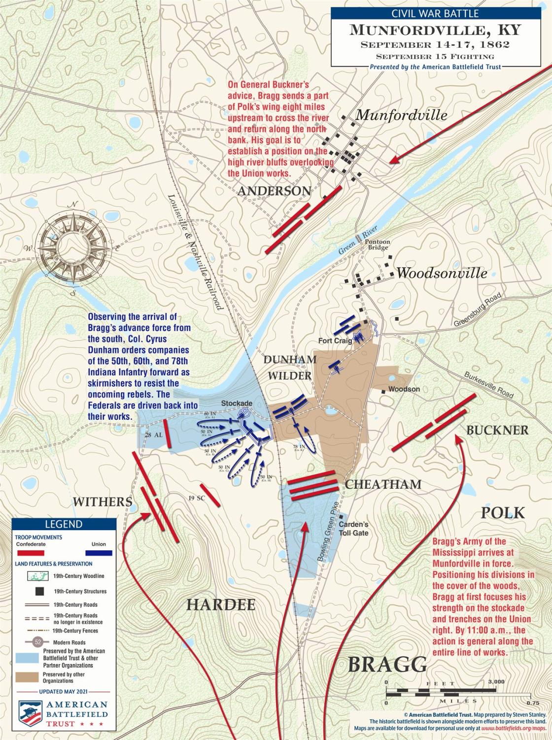 Munfordville | Sept 15, 1862 Battle Map