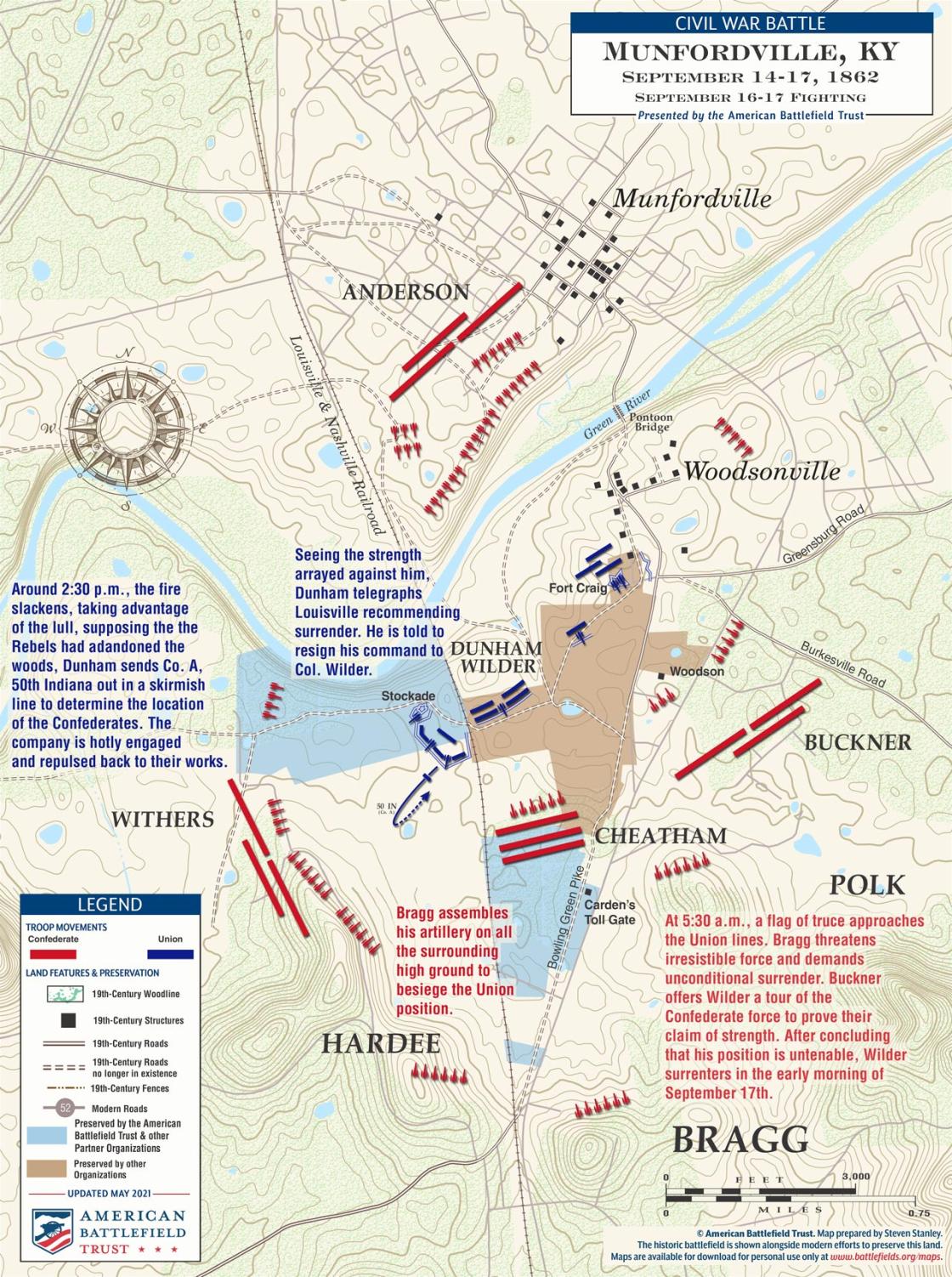 Munfordville | Sept 16-17, 1862 Battle Map