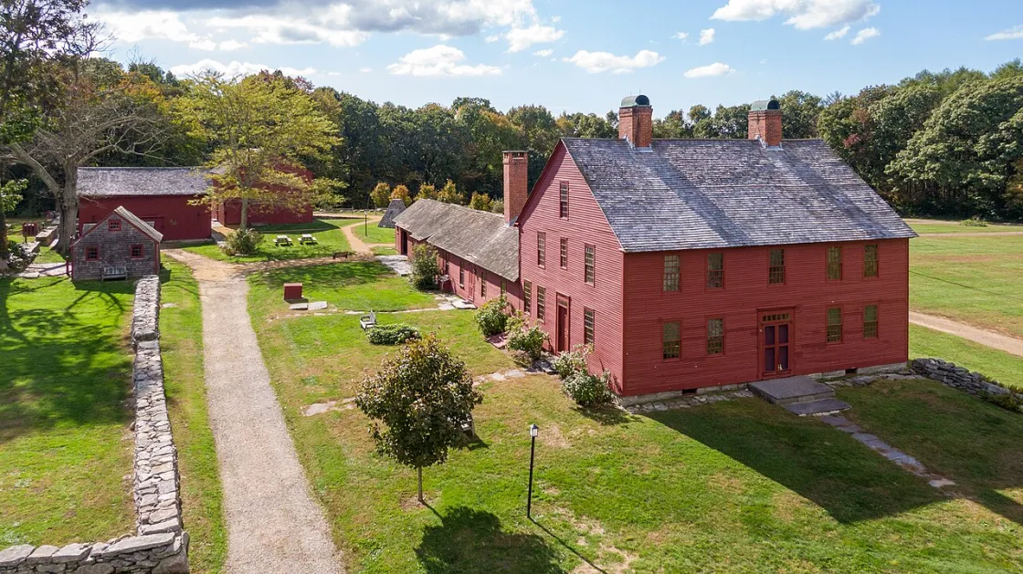 Nathan Hale Homestead Drone Shot